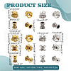   120Pcs 10 Styles Tibetan Style Alloy Bead Caps FIND-PH0020-93-2