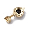 Rack Plating Brass Cubic Zirconia Pendants KK-E003-37G-3