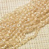 Electroplate Glass Beads Strands X-EGLA-J013-4X6mm-F23-1