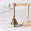 Iron Bell & Tibetan Style Alloy Key Pendant Decorations HJEW-JM03367-1
