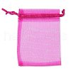 Rectangle Organza Drawstring Bags CON-PW0001-054C-17-2