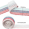 Gorgecraft 5M Rainbow Color Flat Polyester Wave Elastic Cord OCOR-GF0003-85C-2