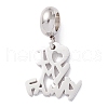 304 Stainless Steel European Dangle Charms STAS-I192-06P-1