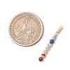 Chakra Natural Lapis Lazuli & Aquamarine & Green Aventurinee & Amethyst & Red Agate & Yellow Opal & Garnet Faceted Round Beaded Pendants PALLOY-JF03559-02-2