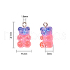 160Pcs 8 Colors Transparent Resin Pendants RESI-CJ0001-200-2