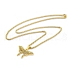 304 Stainless Steel Necklaces NJEW-Q338-03G-2