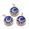 Brass Micro Pave Cubic Zirconia Pendants KK-O113-04G-C-1