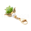 Flower Angel Glass & Acrylic Pendant Decorations HJEW-MZ00242-04-4