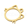 Ion Plating(IP) 201 Stainless Steel Charms STAS-M015-05G-2