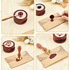 Brass Wax Seal Stamps with Rosewood Handle AJEW-WH0412-0155-3