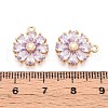 Real 18K Gold Plated Brass Micro Pave Cubic Zirconia Pendants KK-S360-043B-NF-3