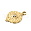 304 Stainless Steel Rhinestone Pendants STAS-I322-27G-06-3