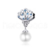 Anti-Tarnish Rhodium Plated 925 Sterling Silver European Dangle Charms HJEW-FF0012-16-1