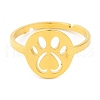 Animal 201 Stainless Steel Adjustable Rings for Women RJEW-D082-05E-2