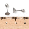 304 Stainless Steel Stud Earring Findings STAS-U056-04C-P-3