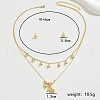 Elegant Copper Heart Elephant Brass Pendant Multi-layer Necklace & Stud Earring Sets for Women Casual Party BW4596-1