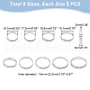 Unicraftale 201 Stainless Steel Grooved Finger Rings Set for Men Women RJEW-UN0002-64C-2