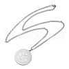 Non-Tarnish 304 Stainlessa Steel Curb Chain Pendant Necklaces NJEW-H034-02P-2
