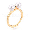 Brass Micro Pave Cubic Zirconia Adjustable Ring Settings KK-T076-07G-7