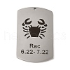 Non-Tarnish 304 Stainless Steel Pendants STAS-C098-01E-P-1