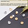 Unicraftale 40Pcs 2 Colors 304 Stainless Steel Stud Earring Findings STAS-UN0022-86-5