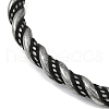 Viking 304 Stainless Steel Twisted Eagle Open Cuff Bangles for Men BJEW-U001-02AS-3