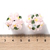 Luminous Polymer Clay Rhinestone Floral Ball Beads CLAY-U002-01E-5