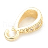 Brass Micro Pave Clear Cubic Zirconia Pendants X-ZIRC-O042-01G-4