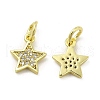 Brass Micro Pave Cubic Zirconia Charms KK-E068-VB248-1