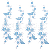 Gorgecraft 4Pcs Polyester Embroidered Sew on/Iron on Collar Decoration DIY-GF0006-08A-1