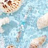 Ocean Theme Alloy Charm & Glass Beads Pendant Decorations HJEW-JM03157-07-1