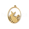 304 Stainless Steel Pendants STAS-Q354-02B-G-1