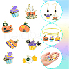 35Pcs 7 Styles Halloween Alloy Enamel Pendant ENAM-CJ0003-98-8