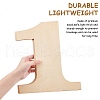 Number 1 Shape Unfinished Wood Slices DIY-GA0001-14-3