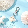 Synthetic Turquoise & Shell Pendant Decorations HJEW-JM03178-02-2