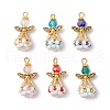 Faceted Glass Pendants PALLOY-MZ00586-1