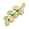 304 Stainless Steel Enamel Pendants STAS-S163-13G-2