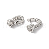 Brass Micro Pave Clear Cubic Zirconia Fold Over Clasps KK-H483-01P-2