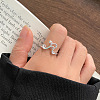 S925 Stainless Steel Cuff Rings for Women FS-WG79458-14-1