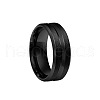 Grooved Stainless Steel Finger Rings for Men WG2ADDA-25-2