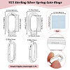 Beebeecraft 2Pcs 2 Styles 925 Sterling Silver Spring Gate Rings STER-BBC0007-41-2