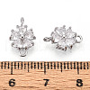 Brass Pave Clear Cubic Zirconia Connector Charms KK-N267-02D-P-3