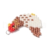 Handmade Glass Seed Beaded Pendants PALLOY-MZ00748-01-4