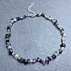 Natural Fluorite Chip Beaded Necklaces for Women IW6789-13-1