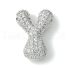 Rack Plating Brass Cubic Zirconia Pendants KK-S378-02P-Y-1