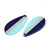 Opaque Resin & Wood Pendants RESI-T057-72A-2