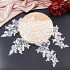 Gorgecraft 4 Pairs Leaves Polyster Embroidery Ornaments Accessories DIY-GF0005-69A-4