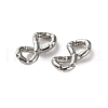 304 Stainless Steel Textured Infinity Linking Rings STAS-R164-03P-01-2