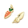 Brass Enamel Charms KK-L237-014G-2