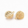 Brass Micro Pave Clear Cubic Zirconia Pendants KK-N231-265-NF-2